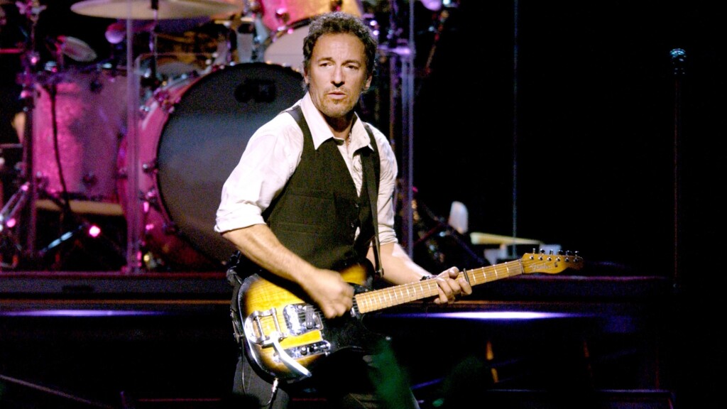 Bruce Springsteen & The E-Street Band , during the live concert at the Palamalagutti