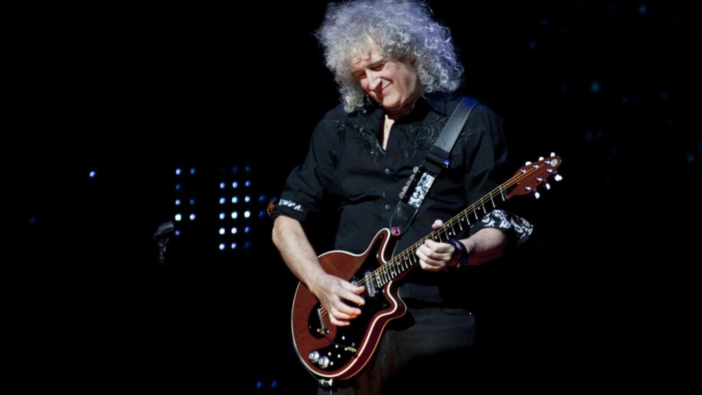 Brian May from Queen performs with Kerry Elils during Acoustic by Candlelight Tour at the Republic Palace on March 21, 2014