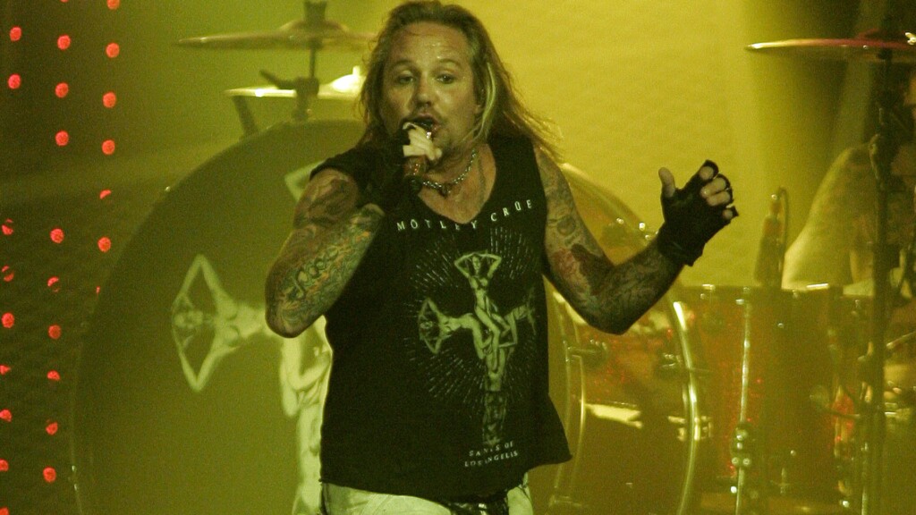 Vince Neil with Motley Crue performs