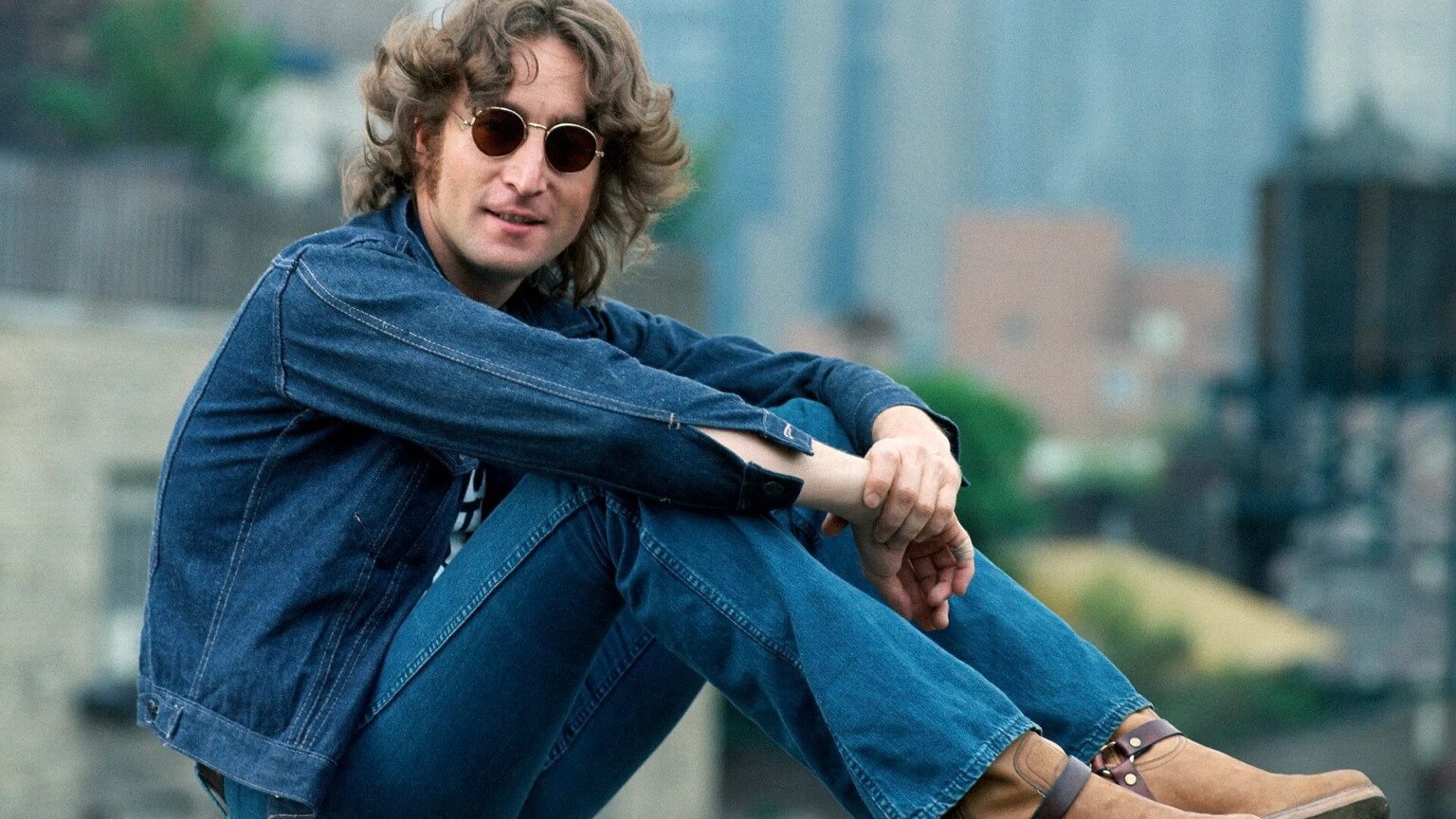 John Lennon "Walls and Bridges" 1974 press photo (color)