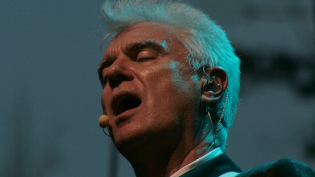 David Byrne and St Vincent in concert at The Bonnaroo Music and Arts Festival